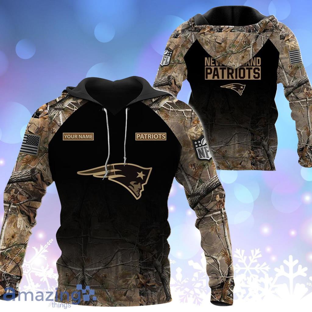 New England Patriots NFL Personalized Your Name Hunting Hoodie 3D All Over Print - New England Patriots NFL Personalized Your Name Hunting Hoodie 3D All Over Print