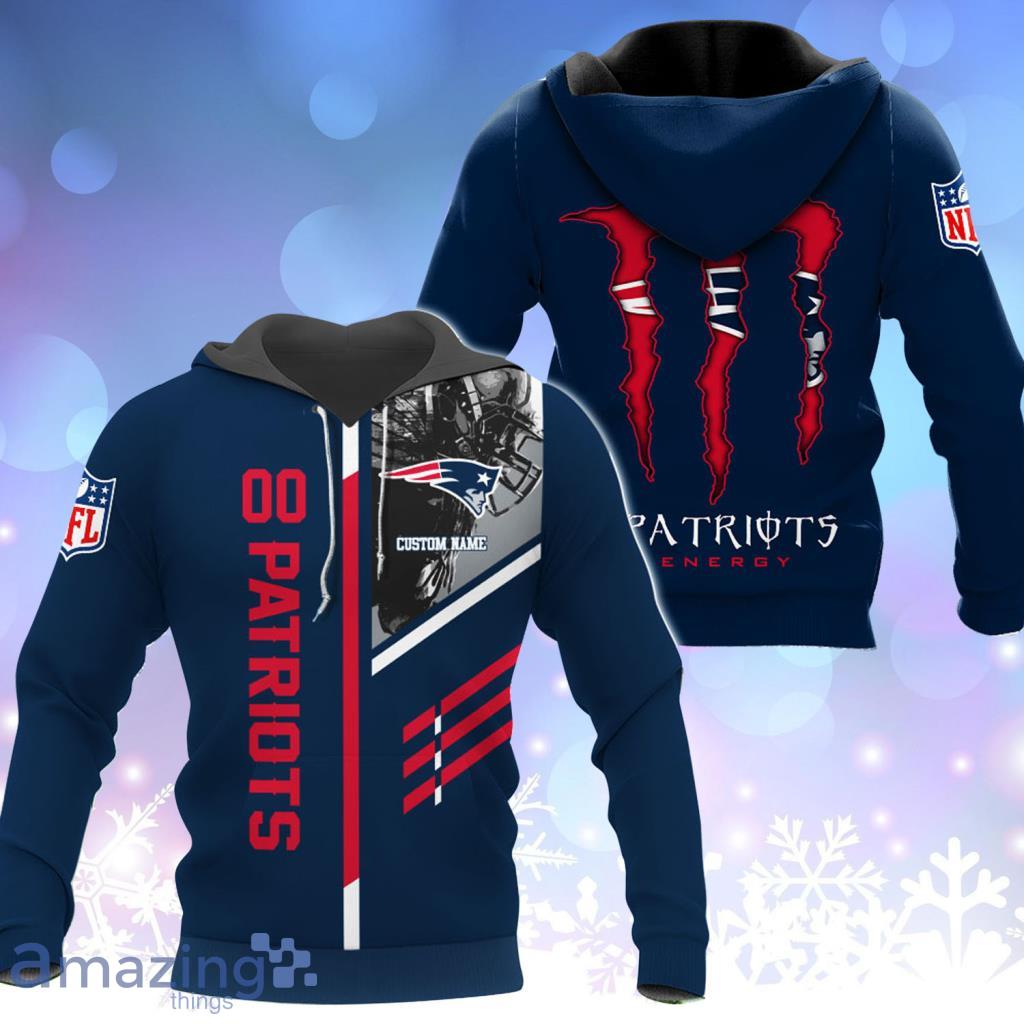 New England Patriots NFL Teams Custom Name Monsters Hoodie 3D For Fans - New England Patriots NFL Teams Custom Name Monsters Hoodie 3D For Fans