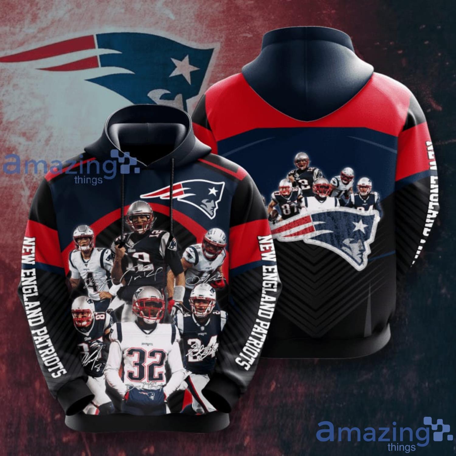 New England Patriots 3d Hoodie 