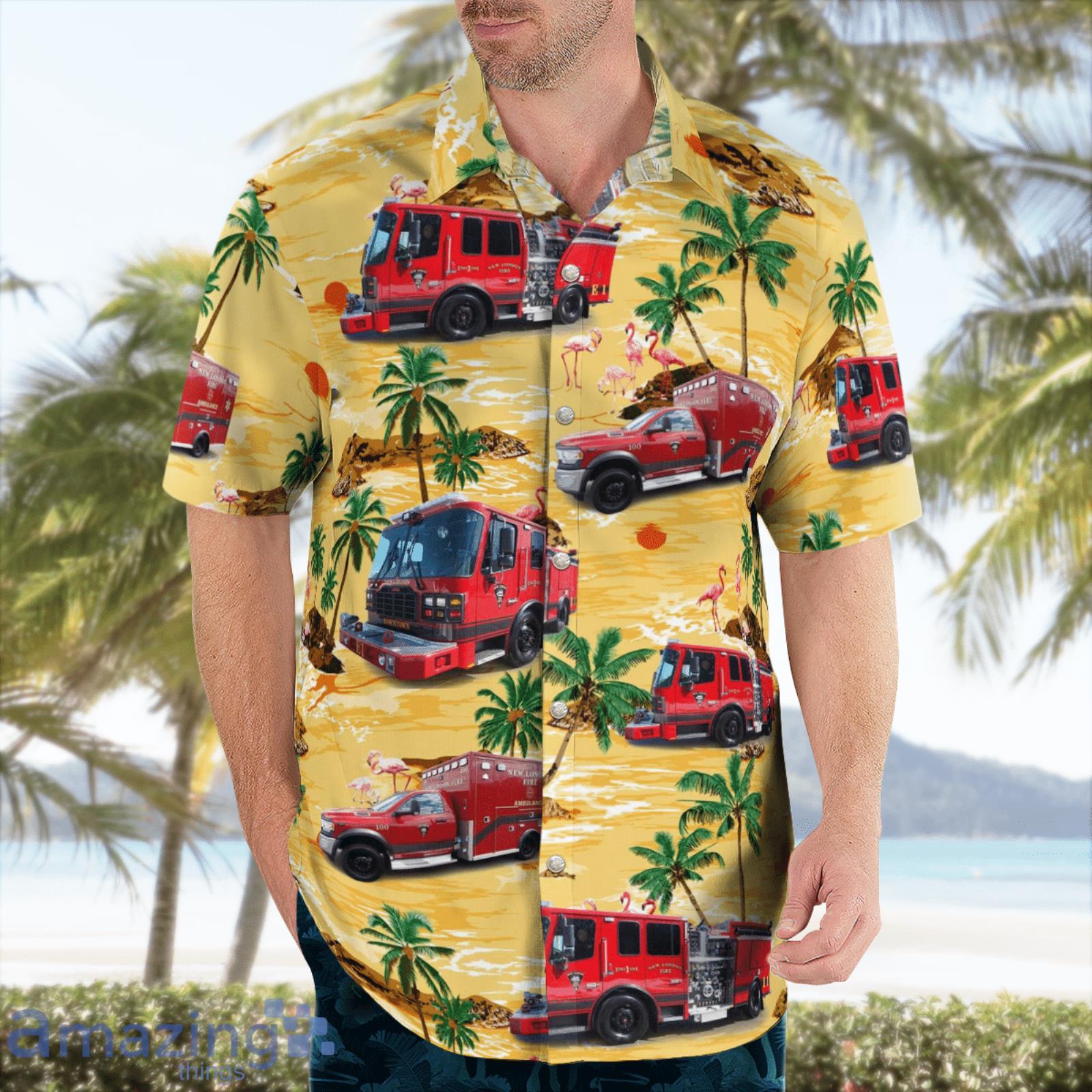 New London Fire Department New London Connecticut Summer Gift Hawaiian Shirt image New London Fire Department New London Connecticut Summer Gift Hawaiian Shirt Product Photo 2