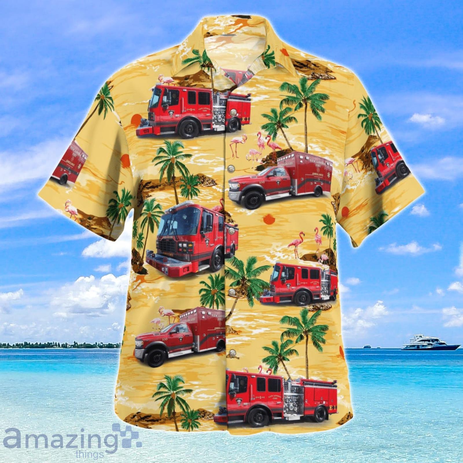 New London Fire Department New London Connecticut Summer Gift Hawaiian Shirt Product Photo 1