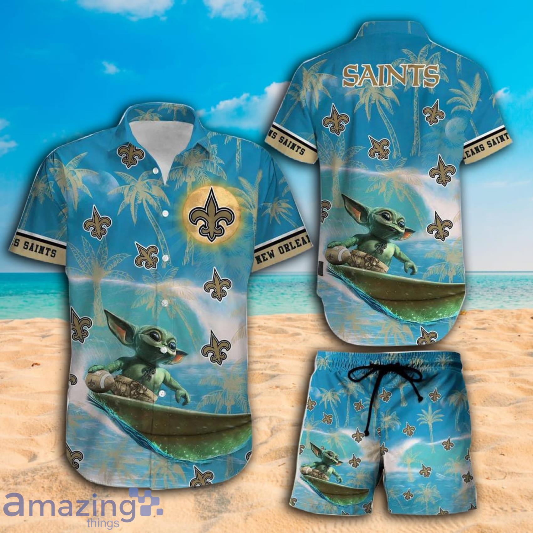 New Orleans Saints NFL Hawaii Beach Shirt Summer Short Sleeve