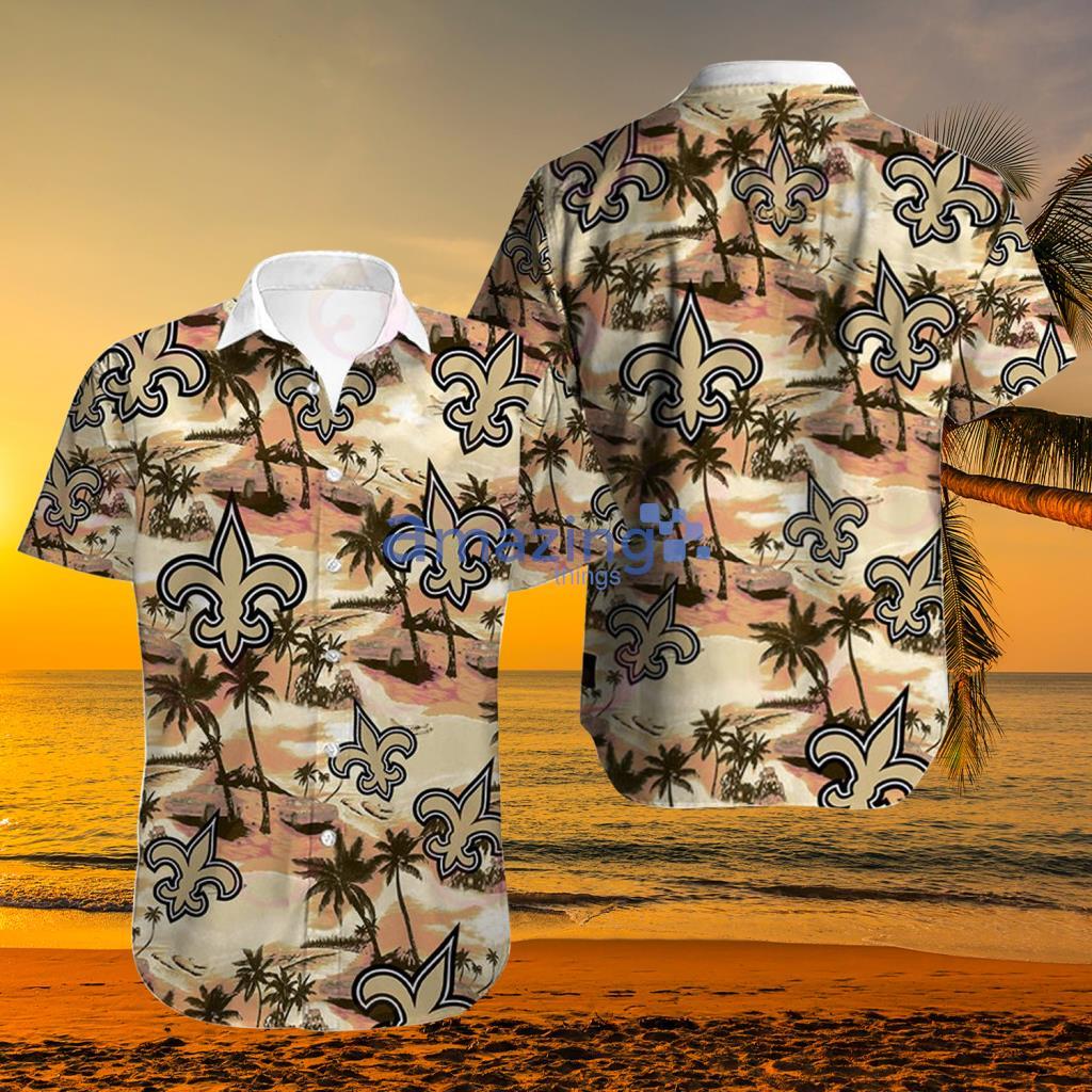 New Orleans Saints NFL Team Tropical All Over Print Hawaiian Shirt