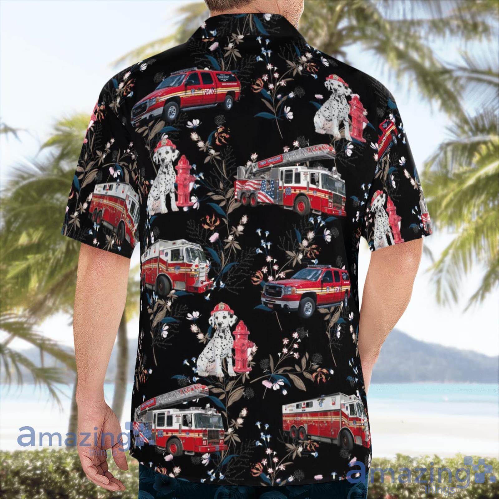 New York City Fire Department FDNY & Dalmatian Fire Dog Aloha Hawaiian Shirt  Gift For Summer Vacation - Freedomdesign