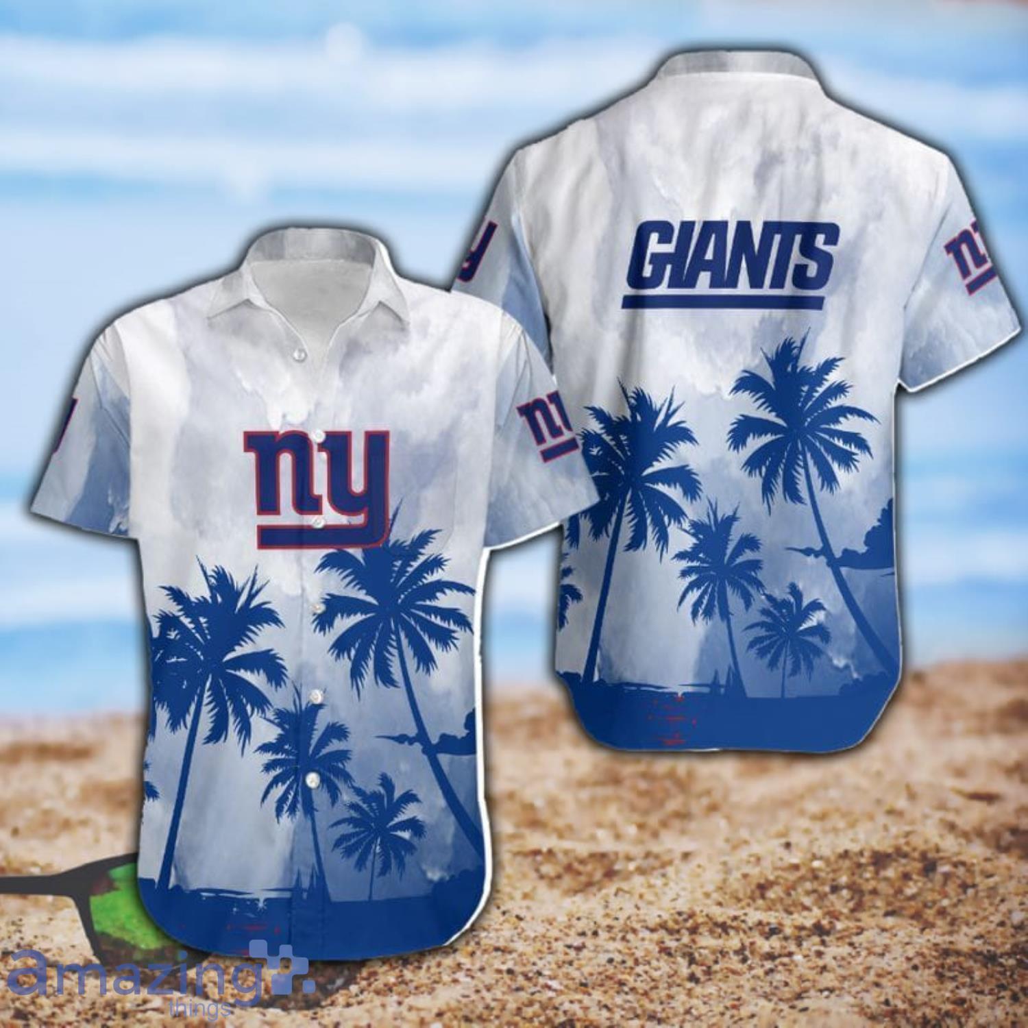 New York Giants Hawaiian Shirt Bold and Bright New York Giants