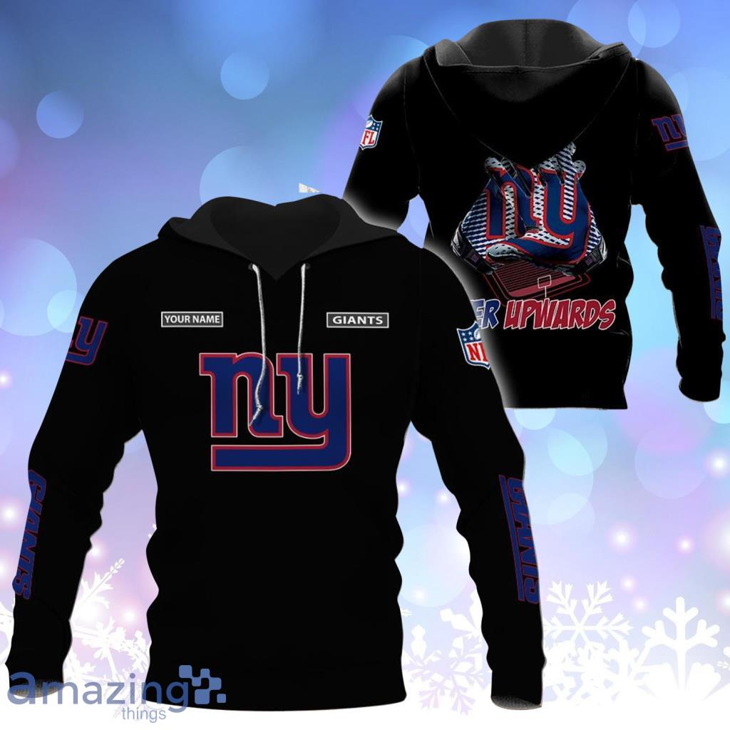 New York Giants NFL Gloves Personalized Your Name Hoodie 3D All Over Print - New York Giants NFL Gloves Personalized Your Name Hoodie 3D All Over Print