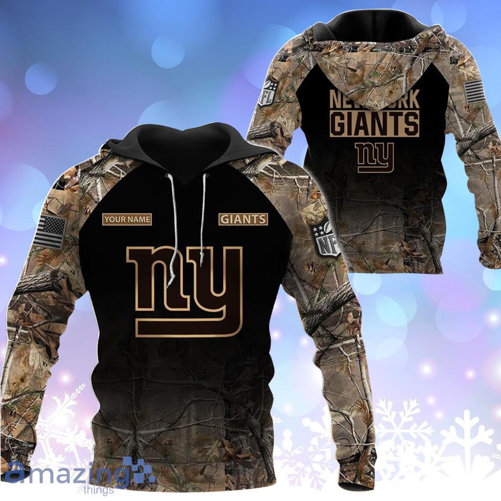 New York Giants NFL Personalized Your Name Hunting Hoodie 3D All Over Print - New York Giants NFL Personalized Your Name Hunting Hoodie 3D All Over Print