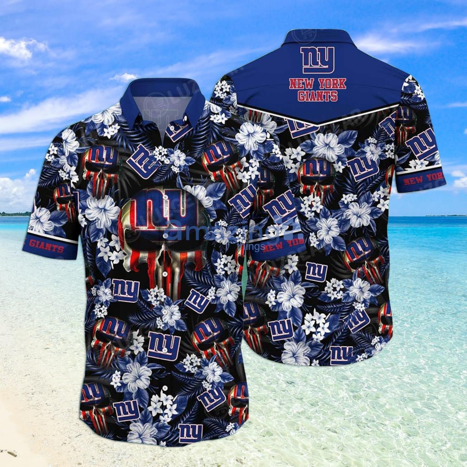 New York Giants NFL Summer Hawaiian Shirt And Short Tropical