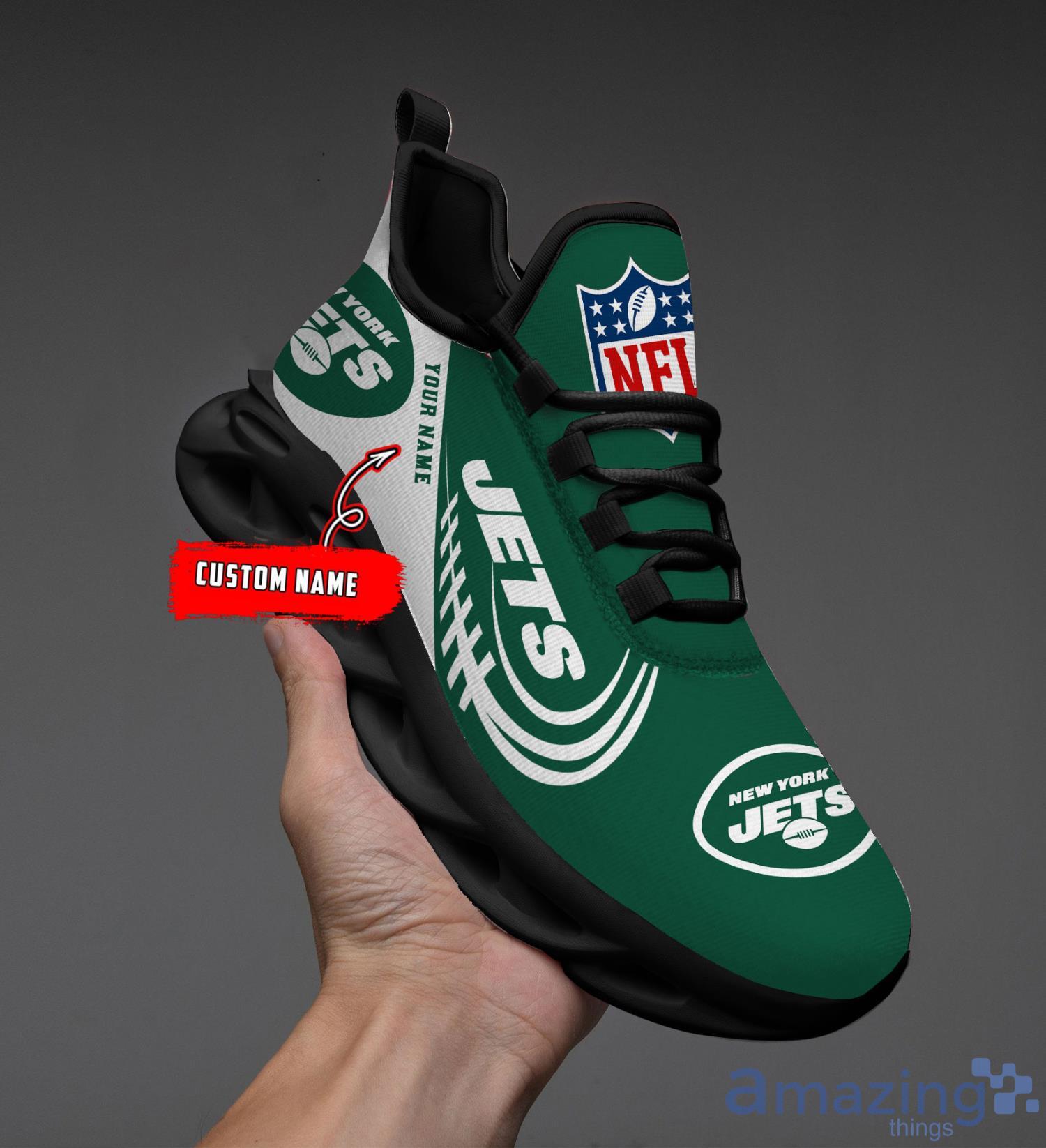 New York Jets Fans Gift Custom Name Max Soul Shoes Sneakers Product Photo 1