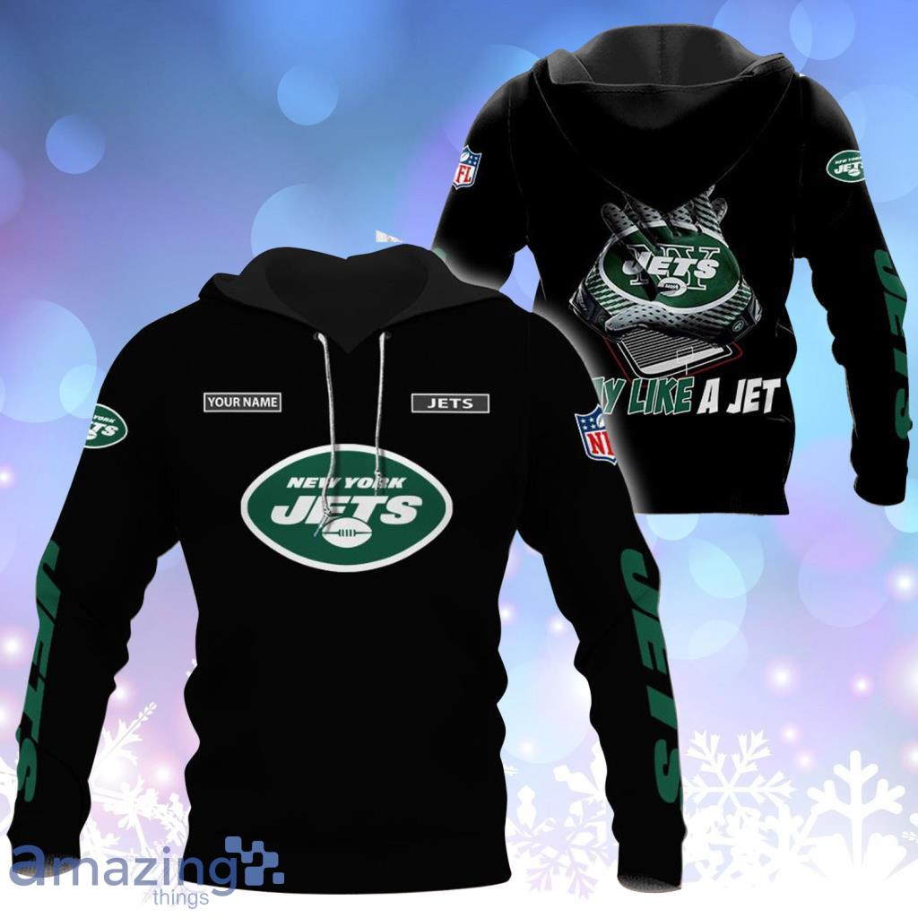 New York Jets NFL Gloves Personalized Your Name Hoodie 3D All Over