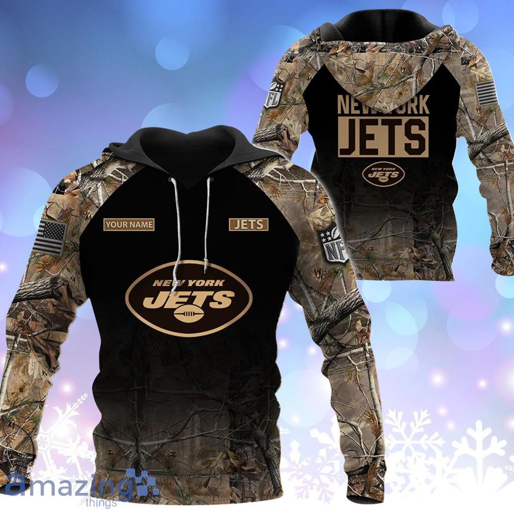 New York Jets NFL Personalized Your Name Hunting Hoodie 3D All Over Print - New York Jets NFL Personalized Your Name Hunting Hoodie 3D All Over Print