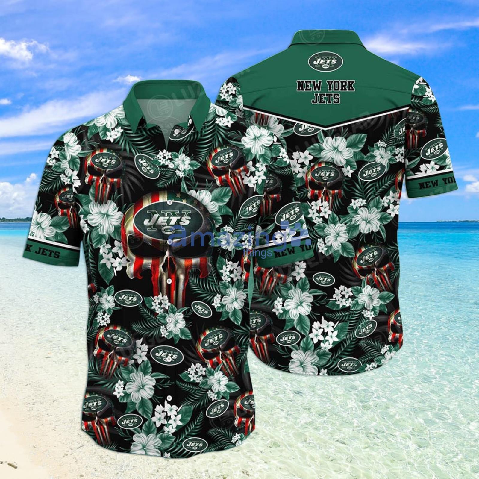 New York Jets NFL Tropical Flower Hawaiian Shirt And Short