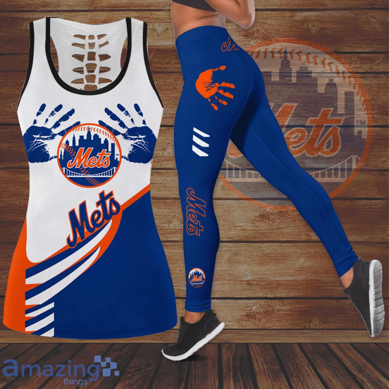 New York Giants Handprint All Over Print 3D Combo Hollow Tank Top And  Leggings For Women