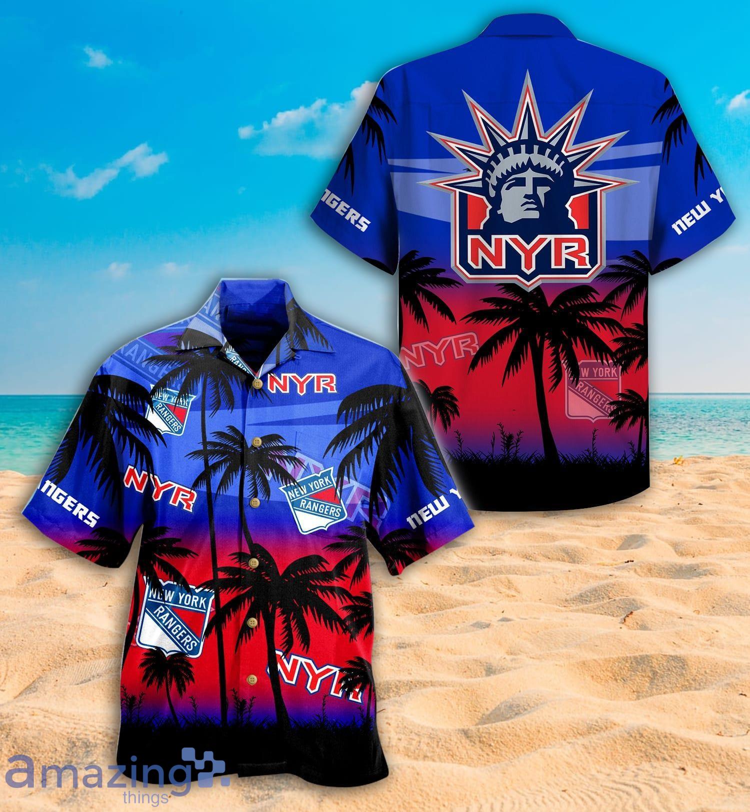 New York Rangers Palm Tree Hawaiian Shhirt Gift For Fans Product Photo 1