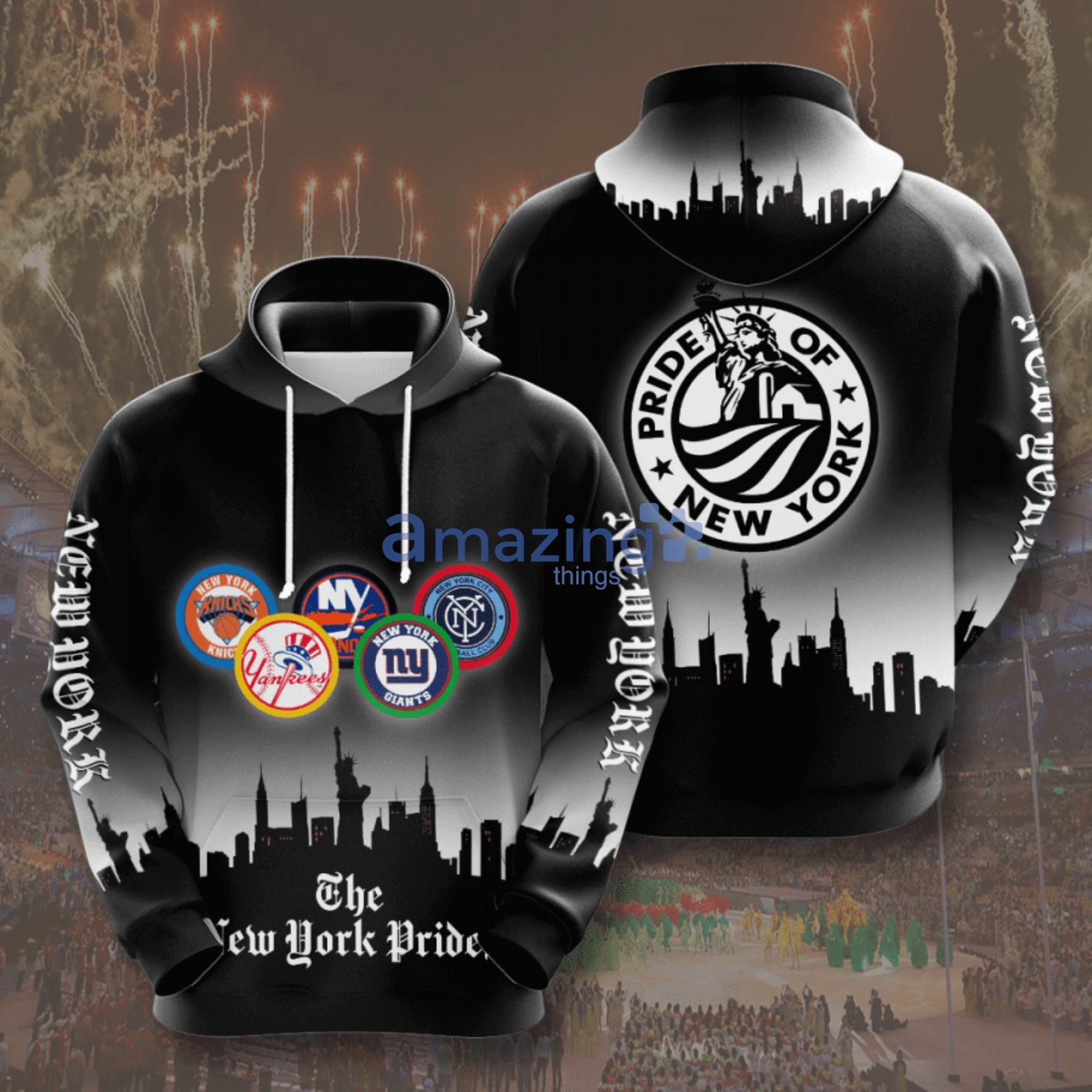 New York Giants Vs New York Yankees 3D All Over Print Hoodie Unisex