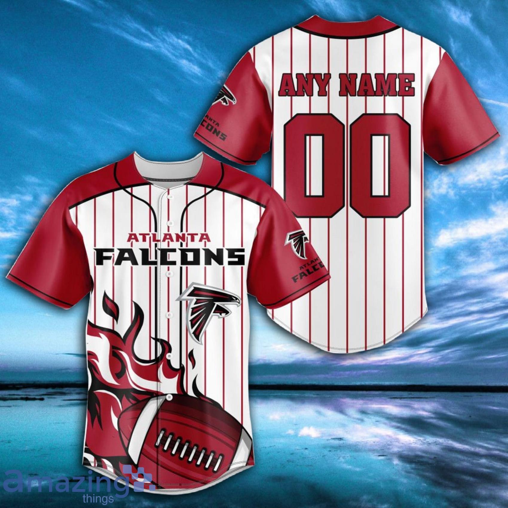 NFL Atlanta Falcons Custom Name And Number FireBall Baseball Jersey