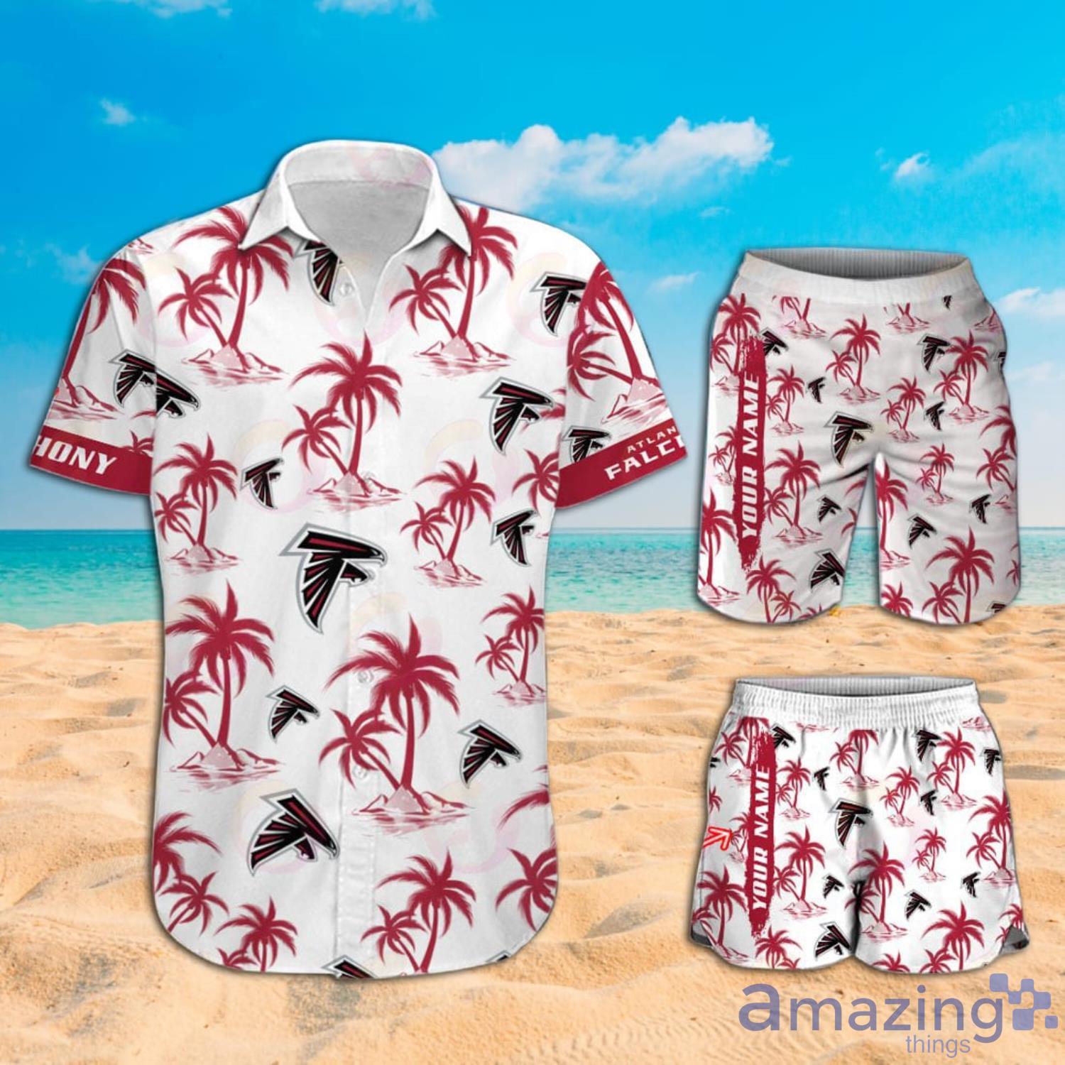 Atlanta Falcons Hawaiian Beach Shirts Button-Down Shirts Casual Short  Sleeve Top