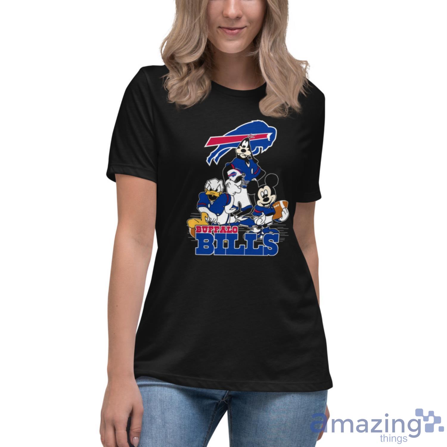 Buffalo Bills Ladies' Cold Shoulder T-shirt Criss Cross Tops V Neck  Blouses