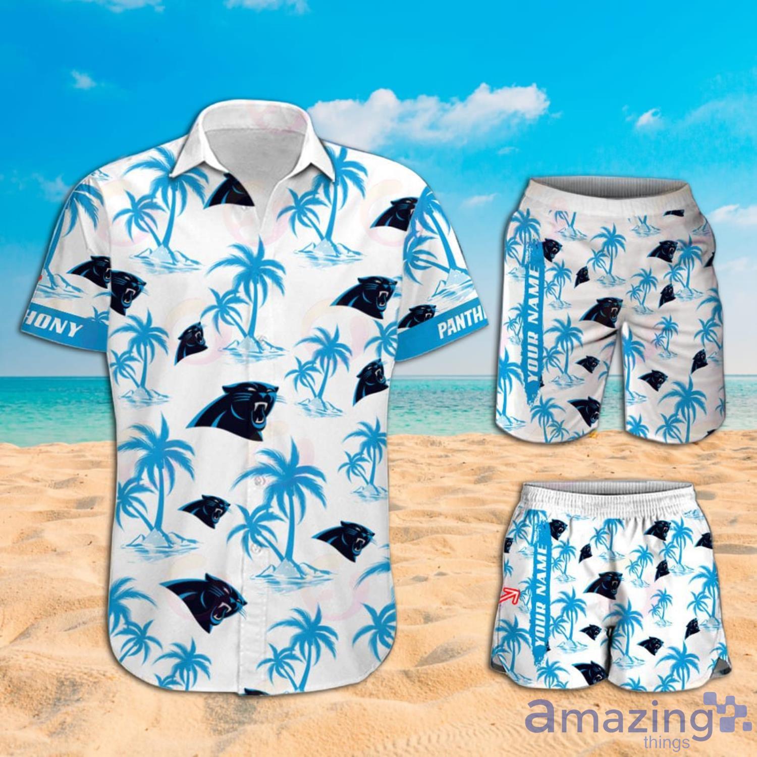 Carolina Panthers Custom Name NFL Hawaiian Shirt And Shorts Gift