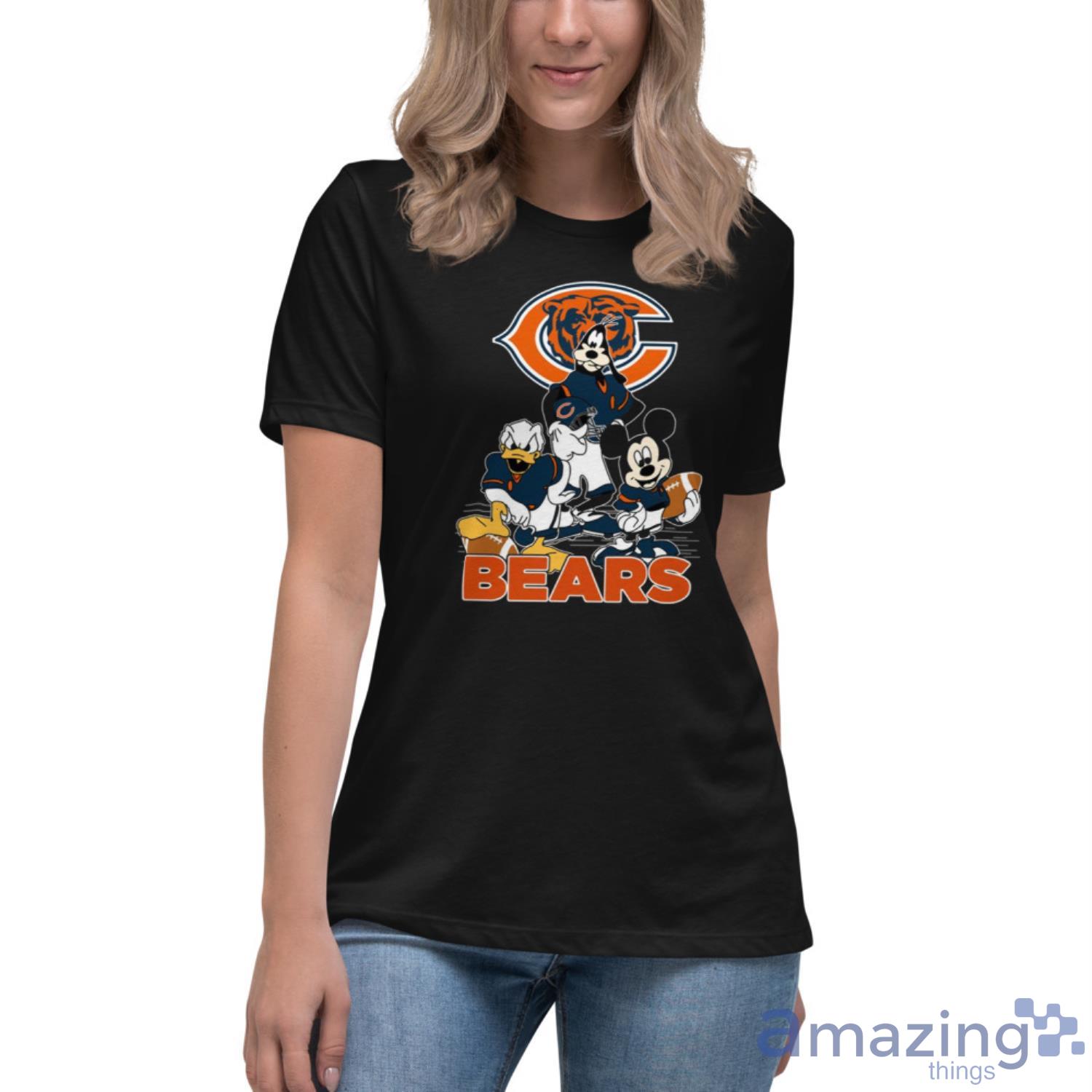 NFL Chicago Bears Mickey Mouse Donald Duck Goofy Football Shirt T Shirt