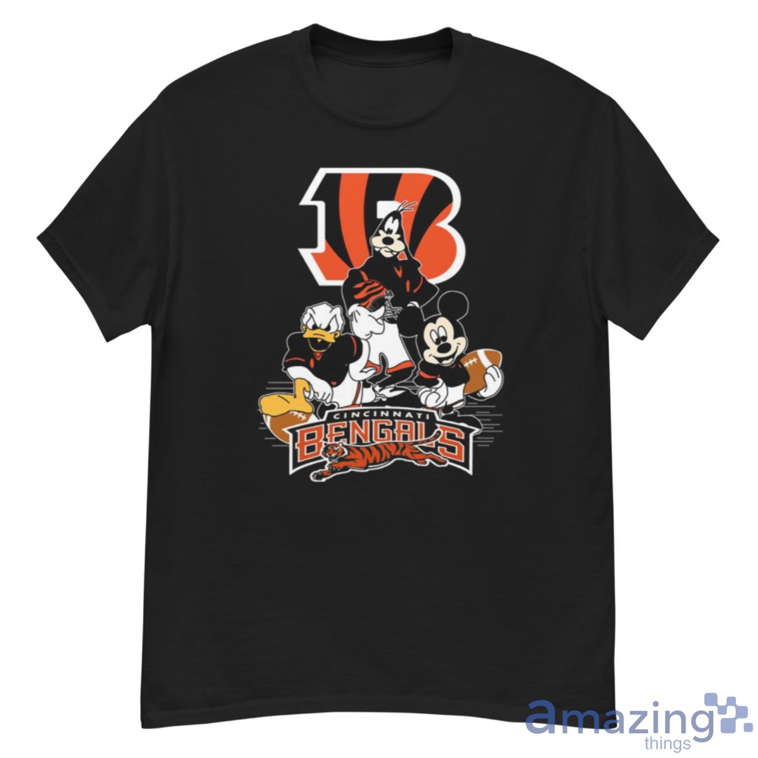NFL Cincinnati Bengals Mickey Mouse Donald Duck Goofy Football Shirt T Shirt - G500 Men’s Classic T-Shirt