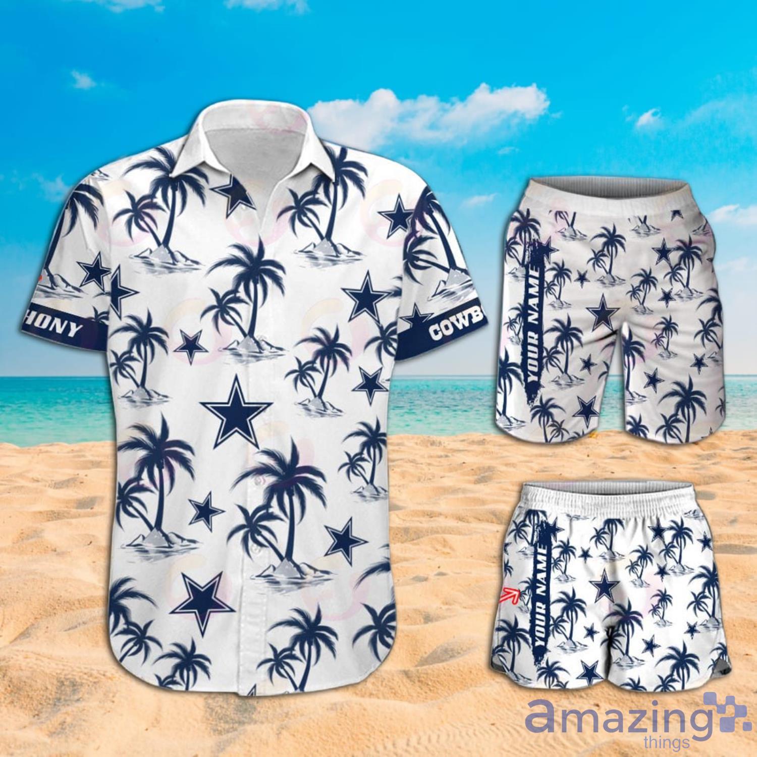 Dallas Cowboys Custom Name NFL Hawaiian Shirt And Shorts Gift For