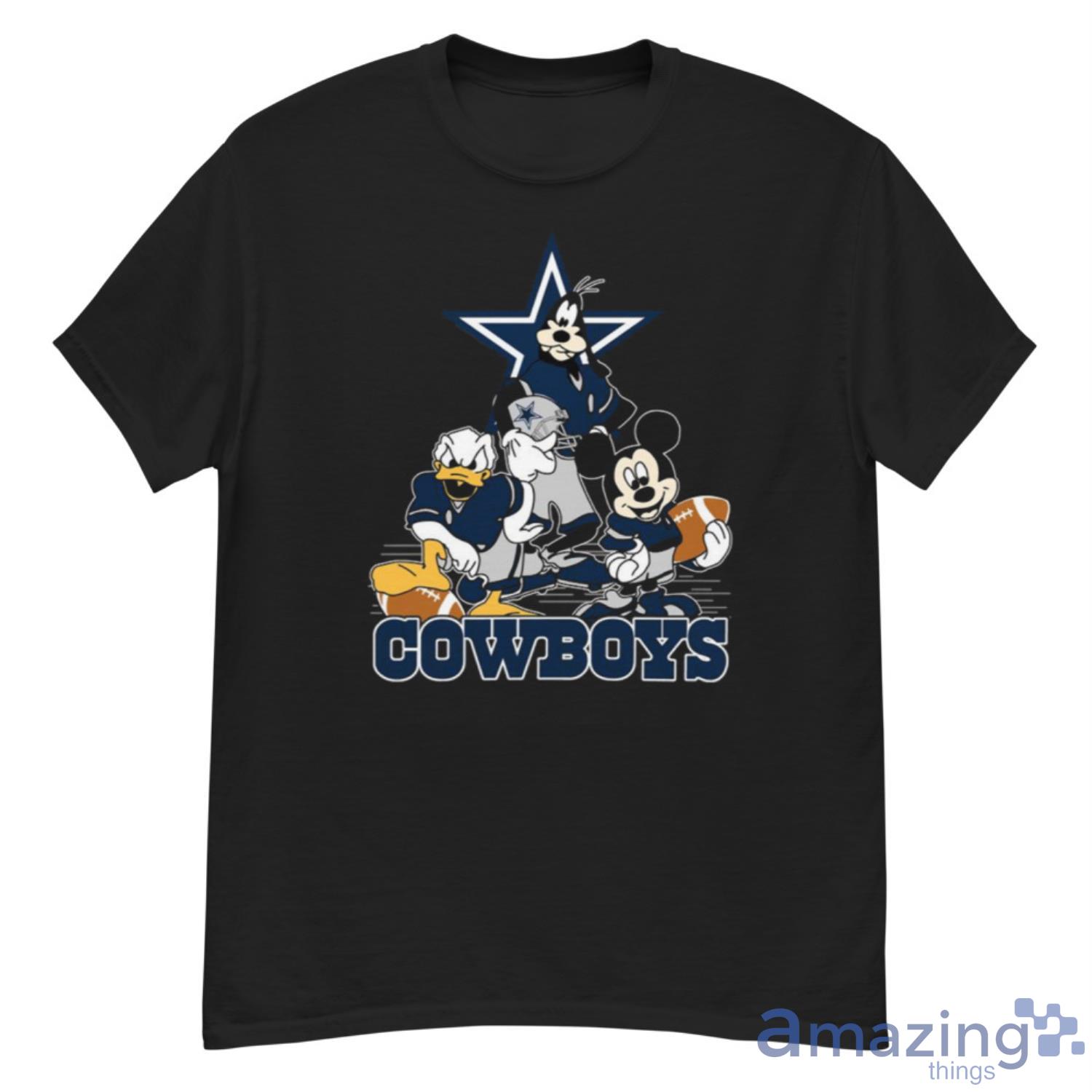 Disney Mickey Mouse And Goofy Donald Duck Dallas Cowboys Shirt