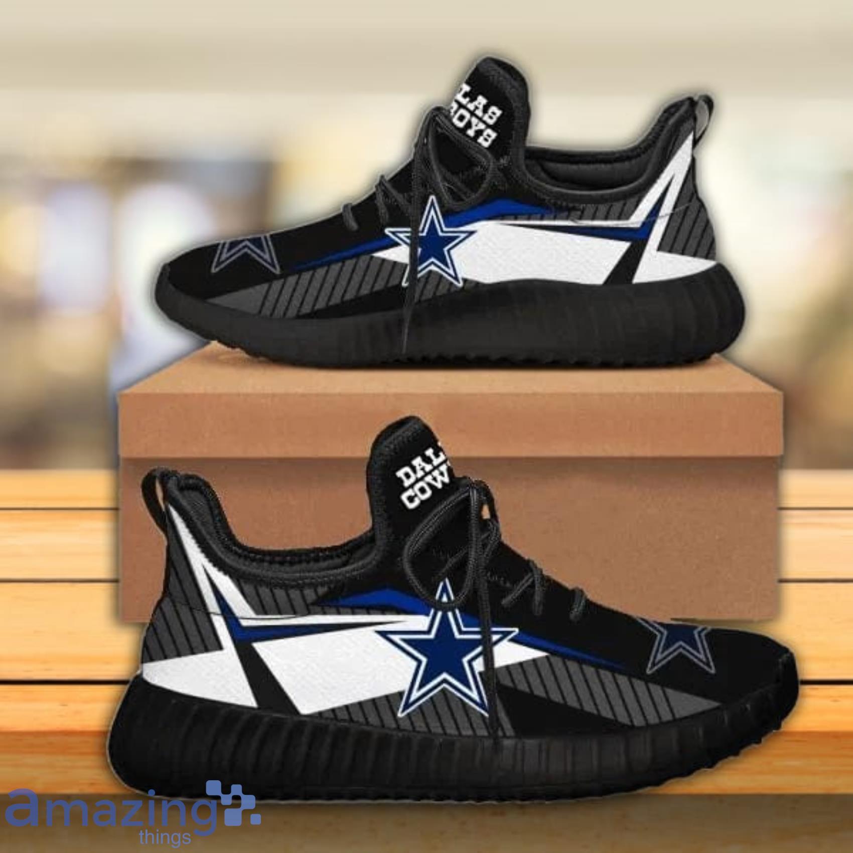 NFL Dallas Cowboys Teams Football Black Reze Shoes For Men And Women