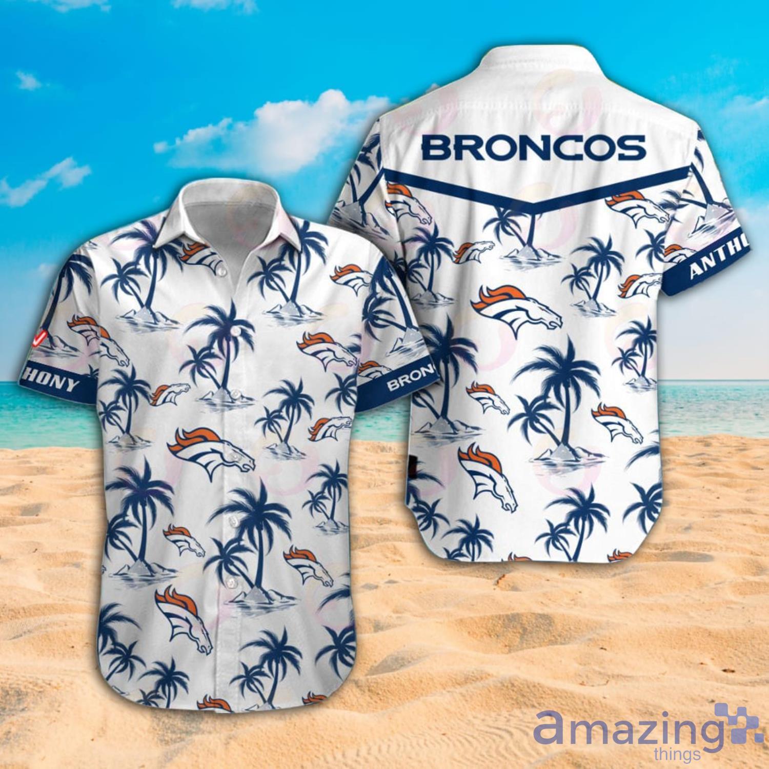 Denver Broncos NFL Palm Trees Summer Hawaiian Shirt, Denver