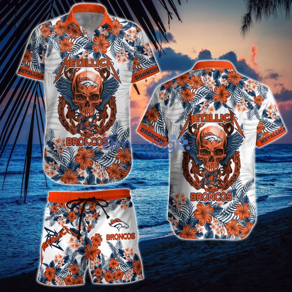 NFL Denver Broncos -Metalica-Hawaii Shirt And Short