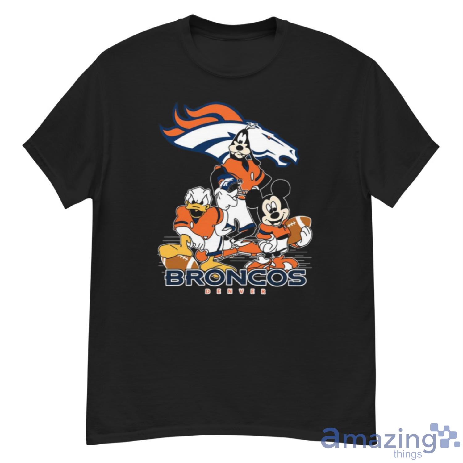 NFL Denver Broncos Mickey Mouse Donald Duck Goofy Football Shirt T Shirt - G500 Men’s Classic T-Shirt