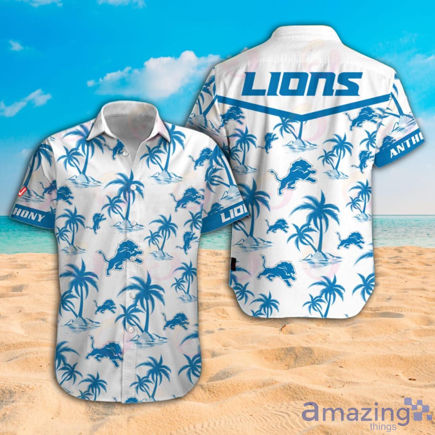 Personalized Detroit Lions NFL Hawaiian Shirt, beach shorts