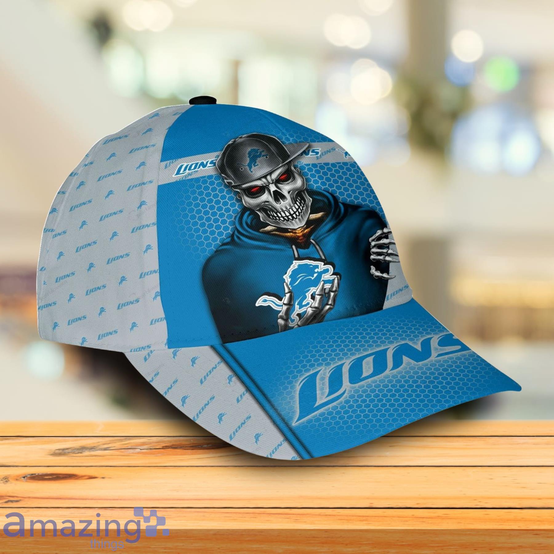 NFL Detroit Lions Baseball Jersey 3D Personalized Skull