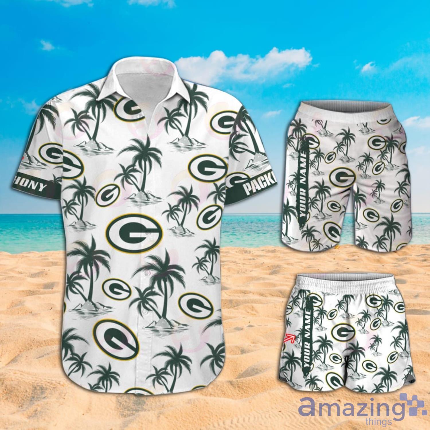 Green Bay Packers Tropical Palm Tree Hawaii Shirt, Shorts