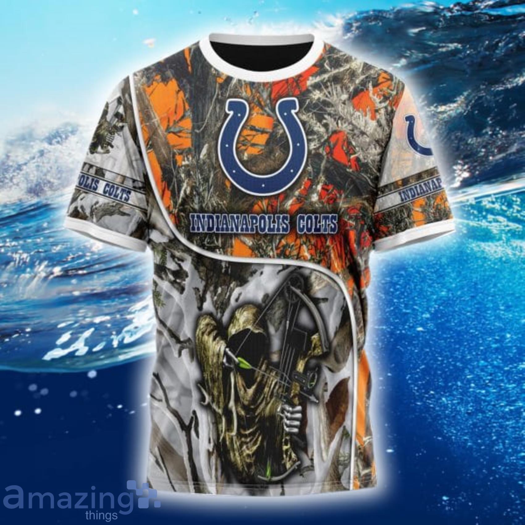 Vintage Colts Shirt 3D Latest Camo Indianapolis Colts Gift