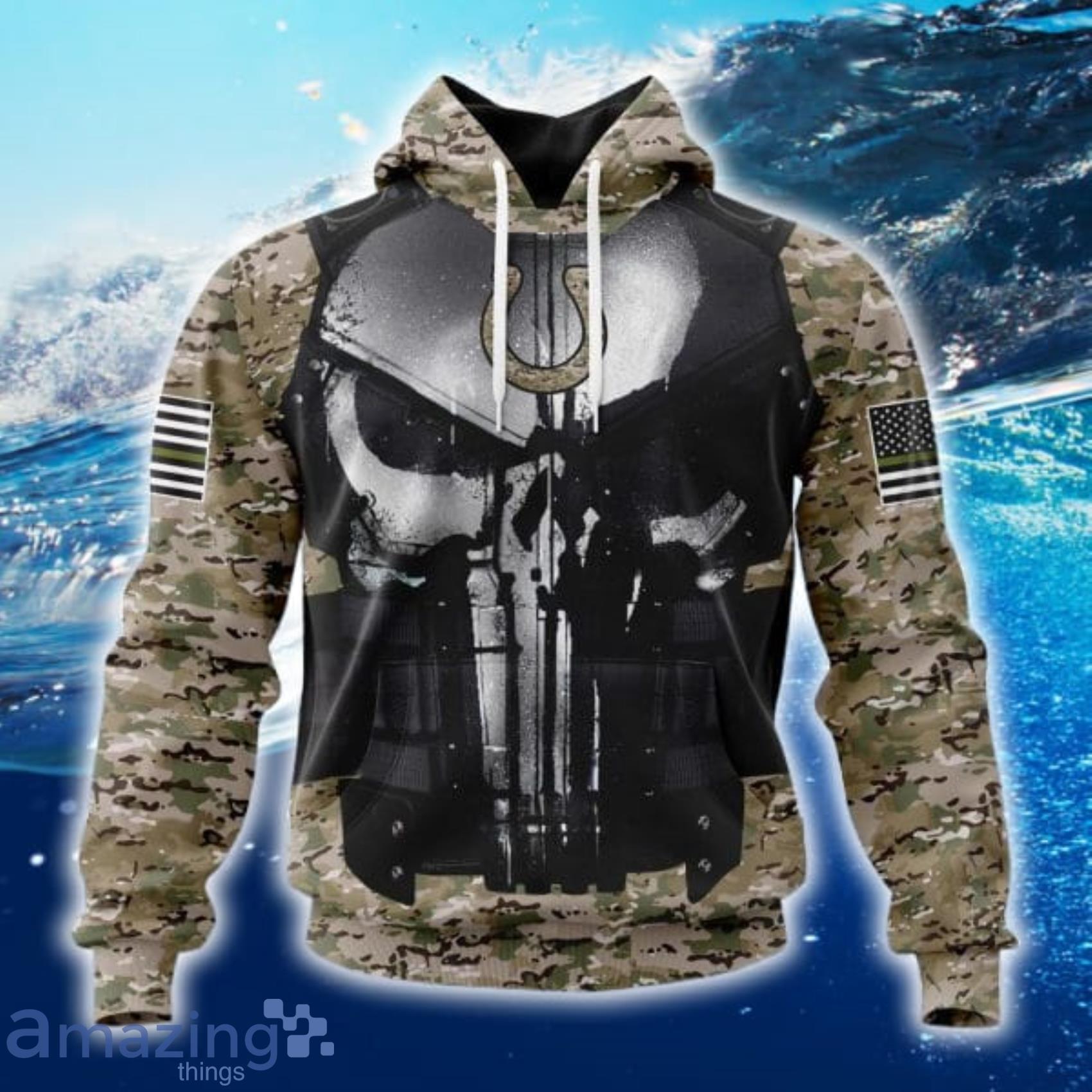 NFL Indianapolis Colts Custom Name And Number Special Veteran Kits All Over Print 3D Shirt Product Photo 1