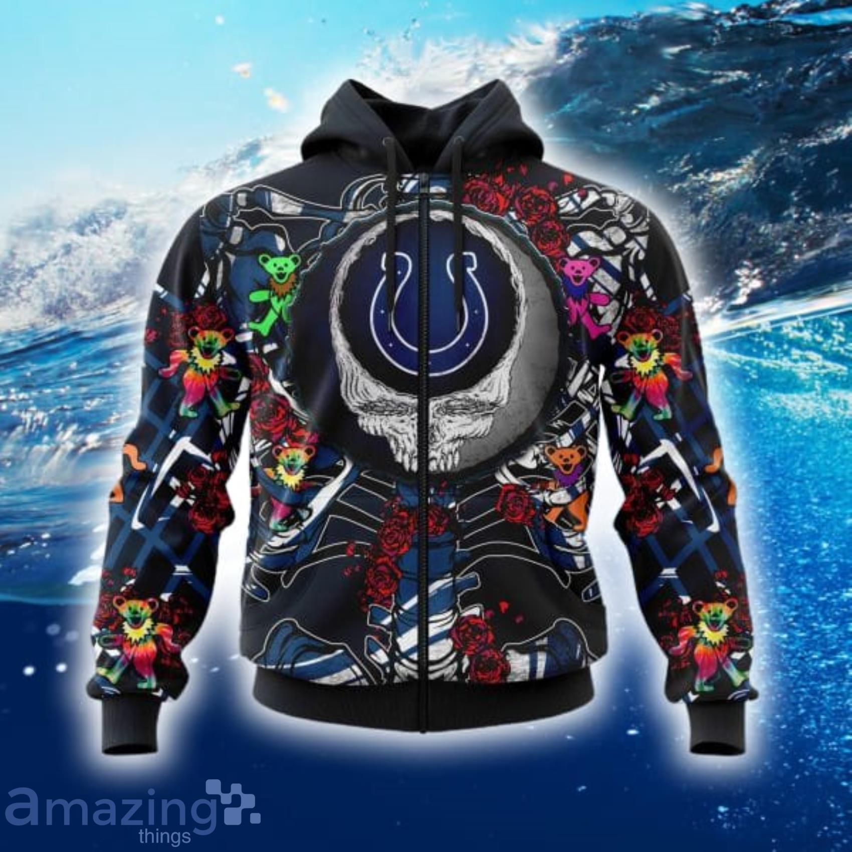 Indianapolis Colts NFL Grateful Dead 3D Printed Hoodie/Zipper