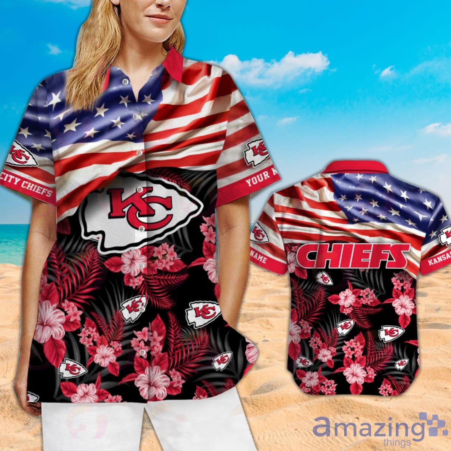 NFL Kansas City Chiefs Hawaiian Shirt American Flag