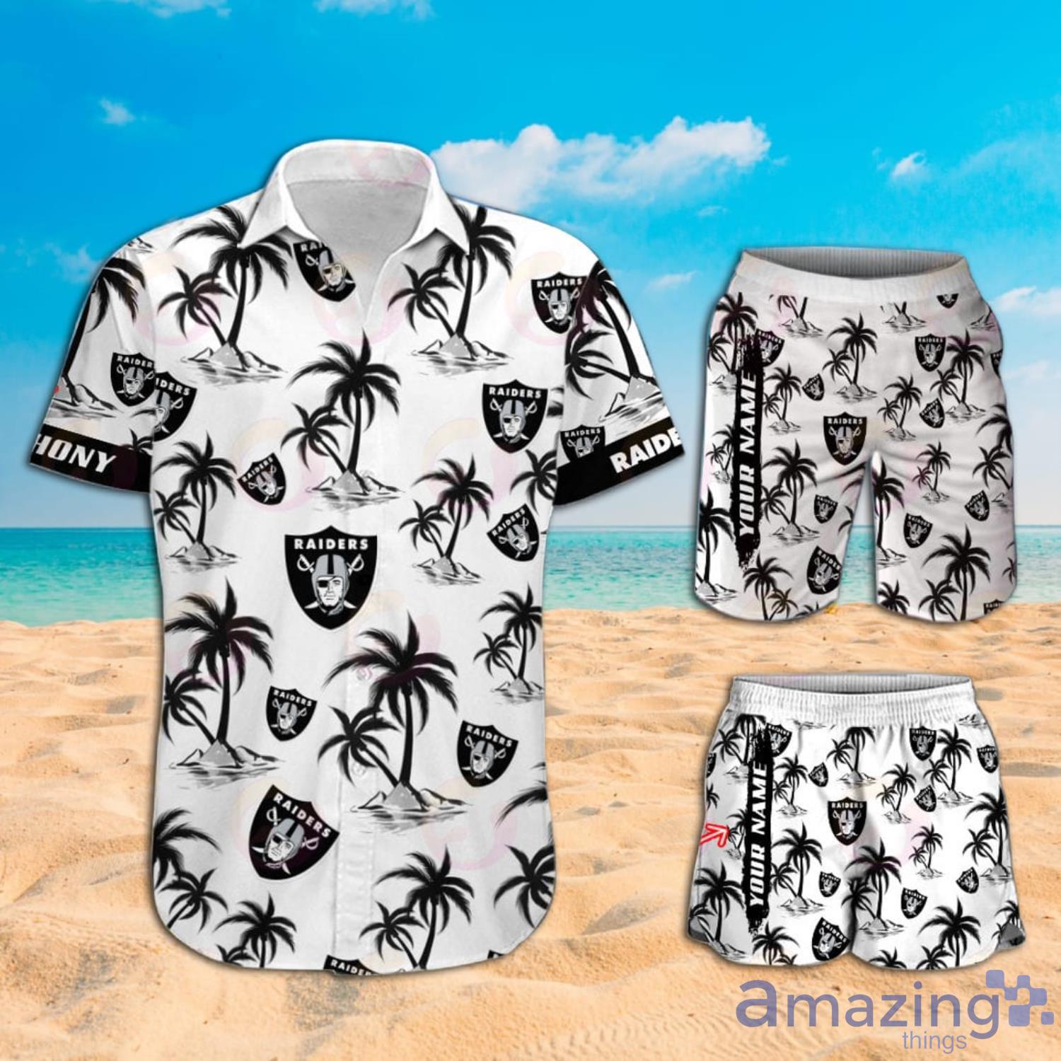 Las Vegas Raiders NFL Palm Trees Summer Beach Hawaiian Shirt And