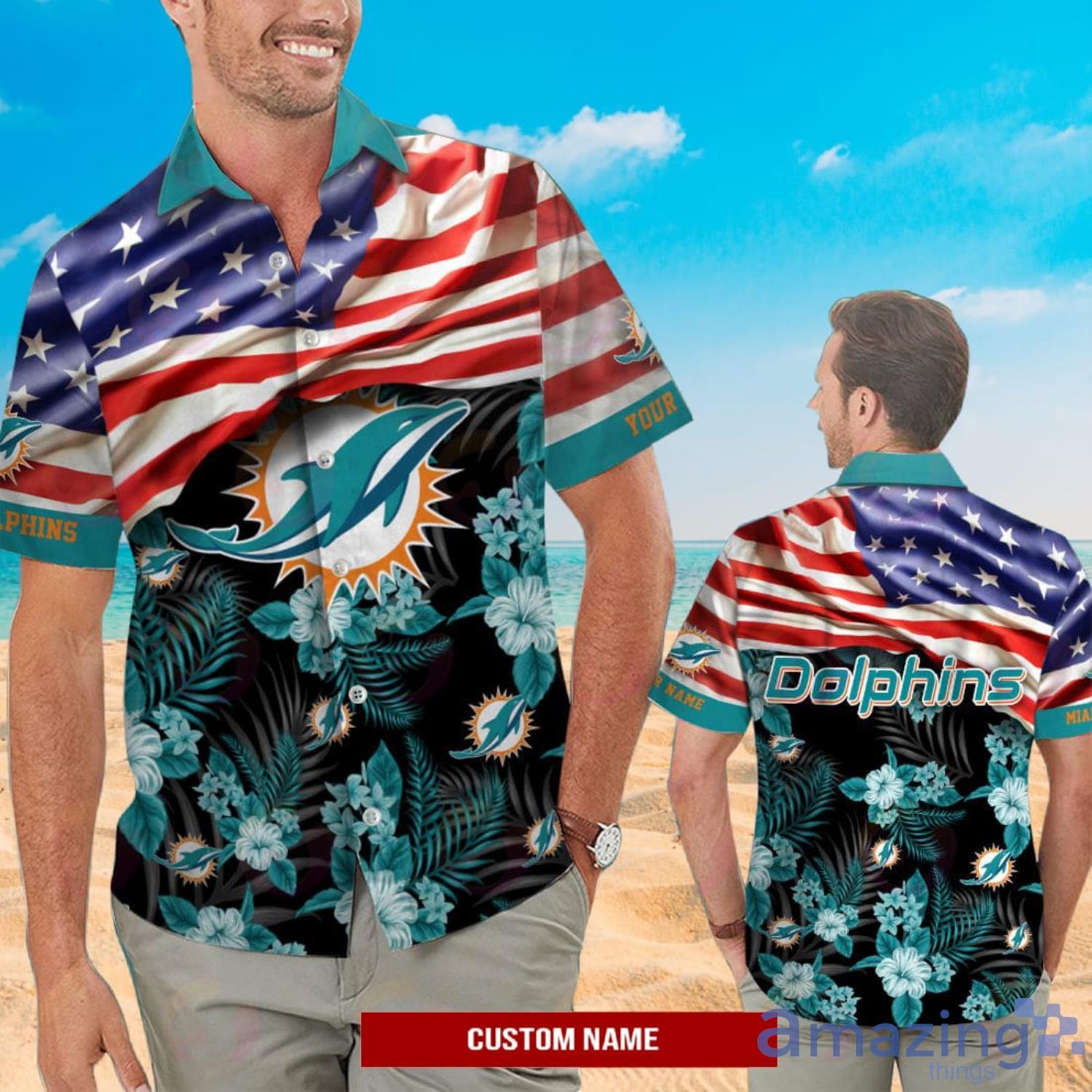 Miami Dolphins NFL & Short American Hawaiian Shirt