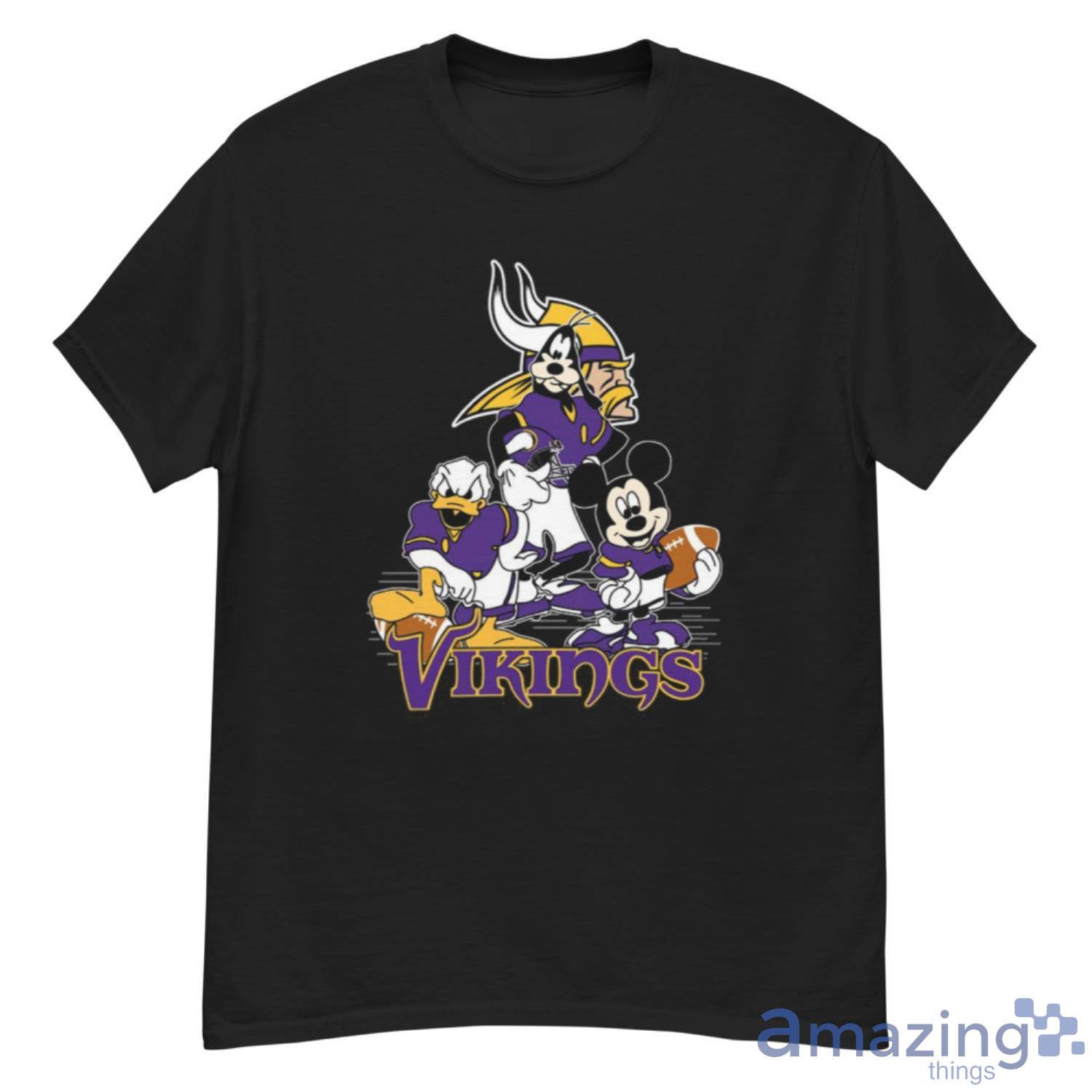 NFL Minnesota Vikings Mickey Mouse Donald Duck Goofy Football Shirt T Shirt - G500 Men’s Classic T-Shirt
