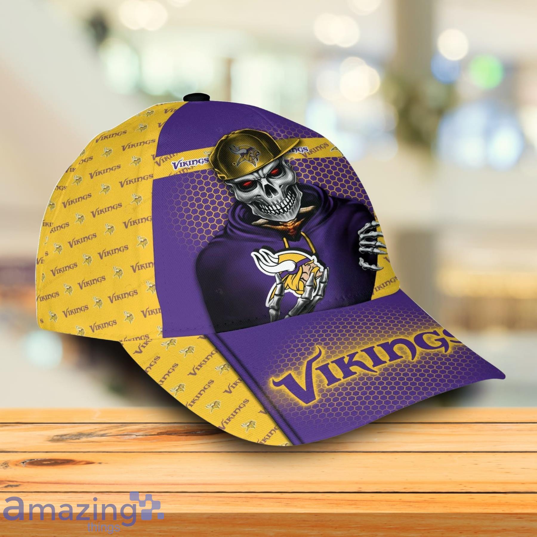 Minnesota Vikings NFL 2T ARCH TEAM-LOGO Purple-Gold Fitted Hat