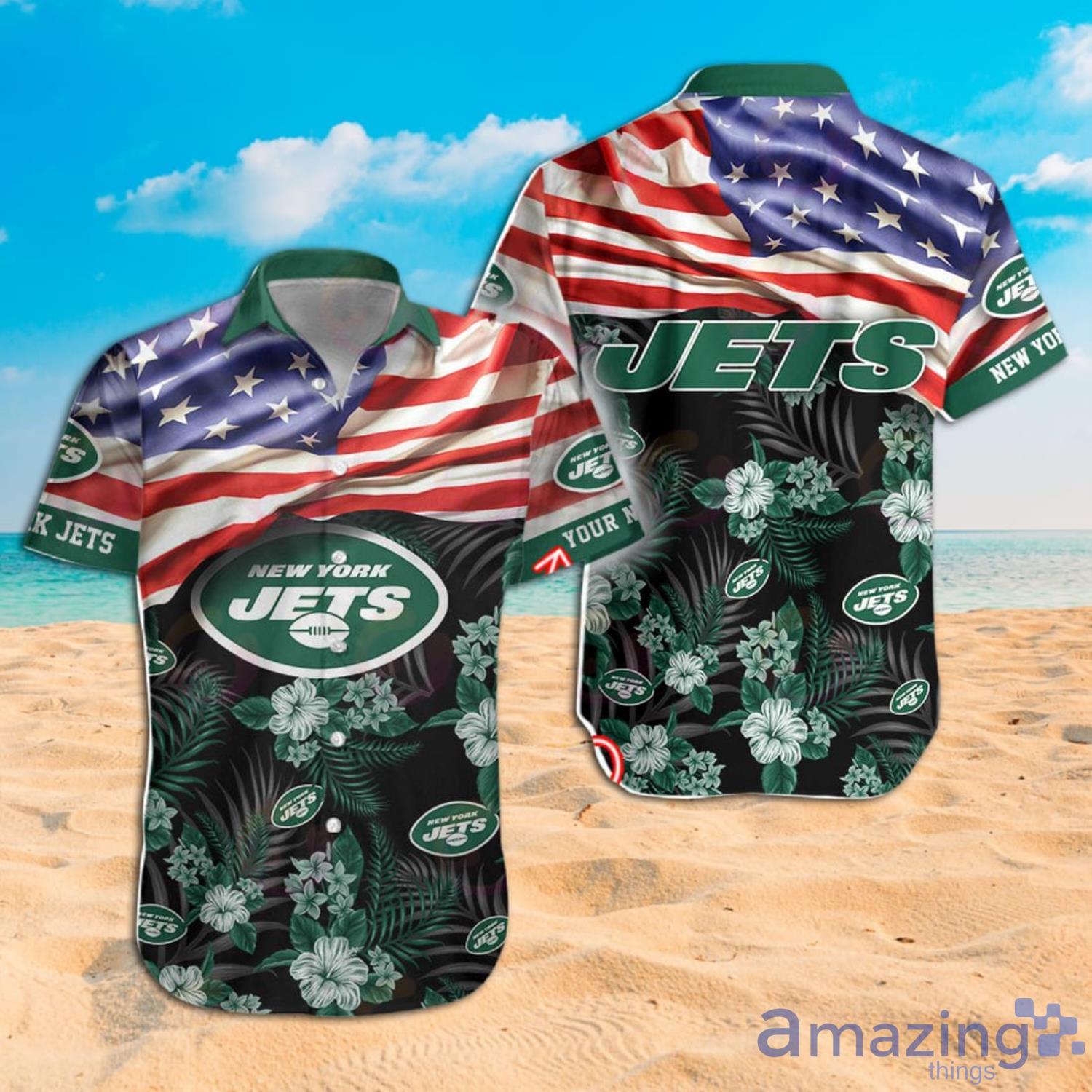 New York Jets NFL Style 9 Summer 3D Hawaiian Shirt And Shorts For