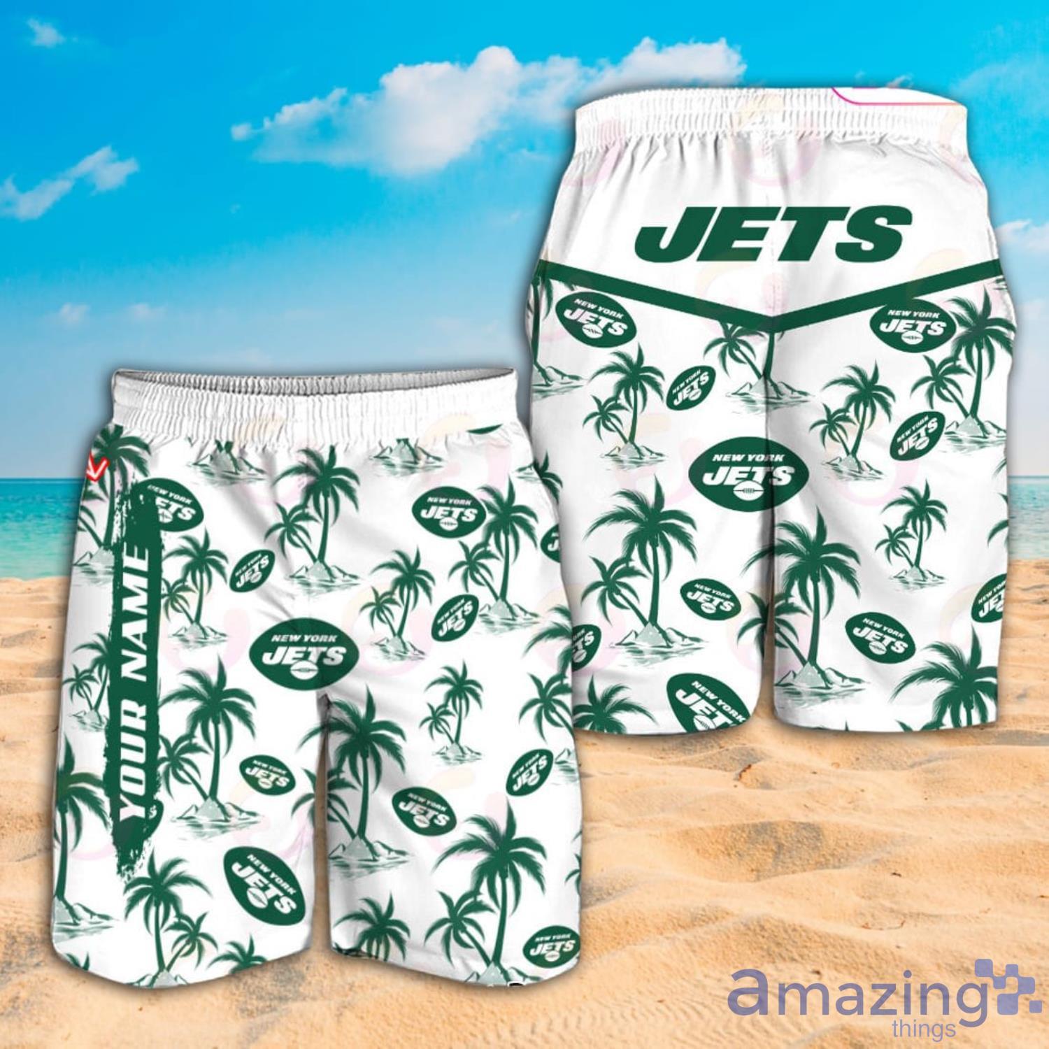 Personalized New York Jets NFL Hawaiian Shirt, beach shorts