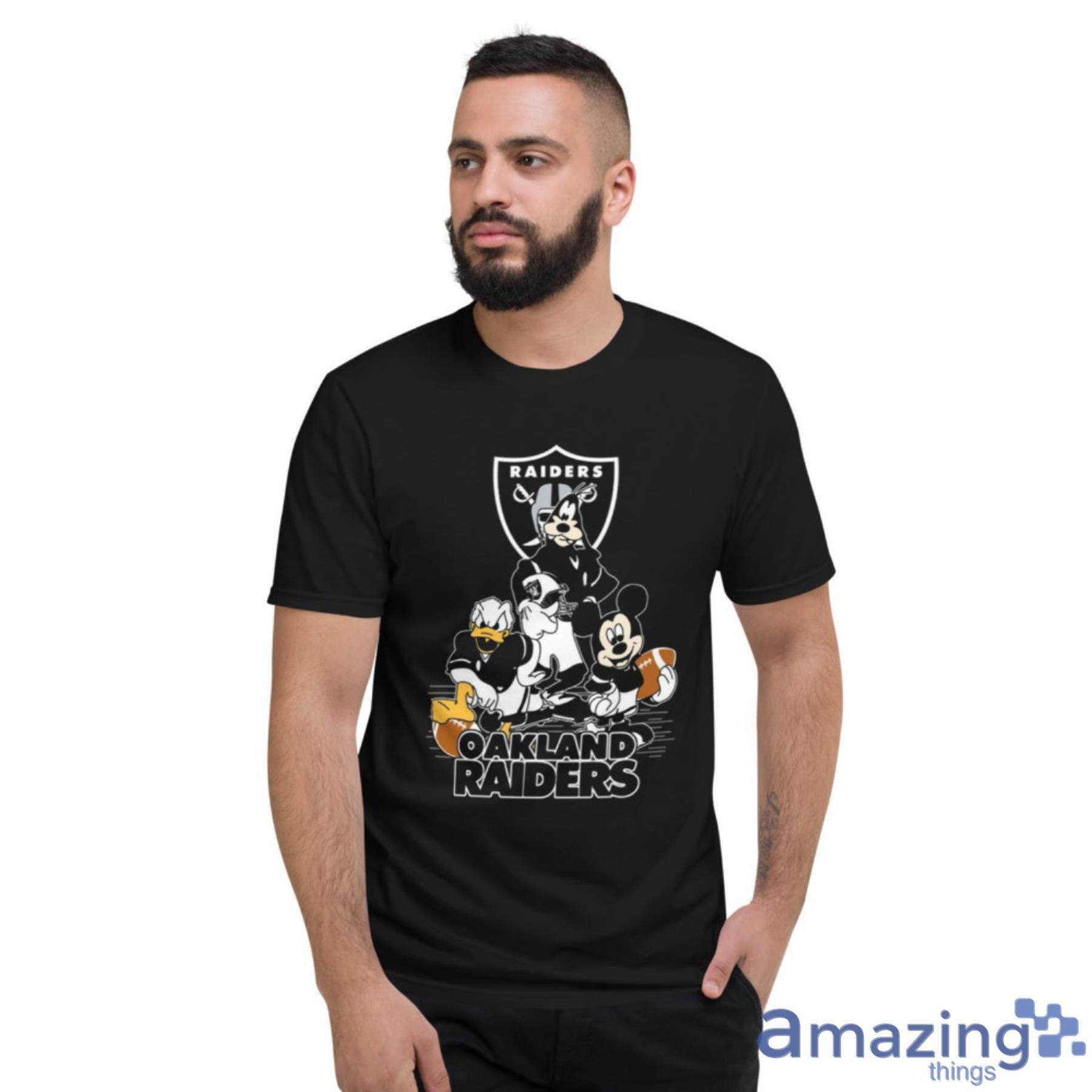 Mickey Donald Goofy The Three Oakland Raiders Football Shirts Youth T-Shirt  