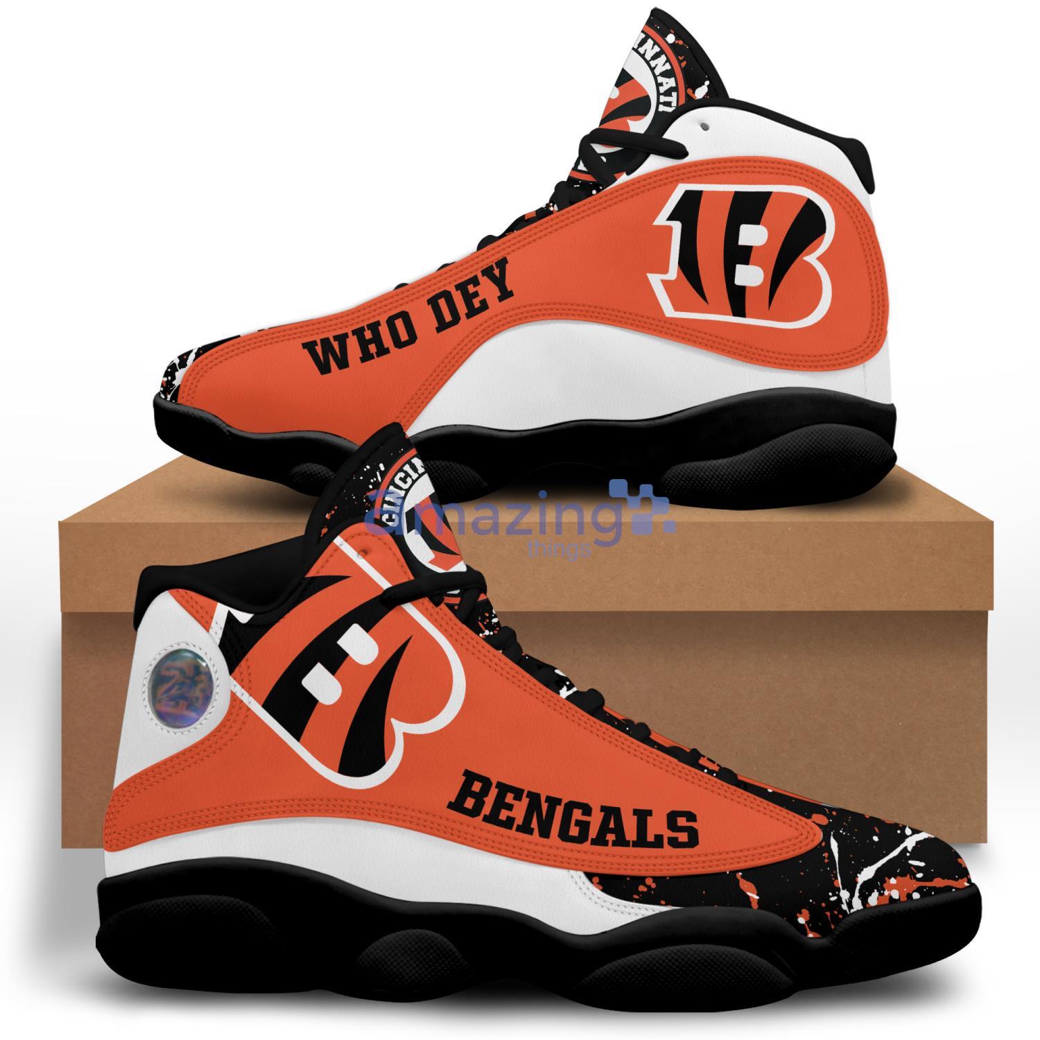 Nfl Personalized Your Name Cincinnati Bengals Air Jordan 13 Shoes Product Photo 1
