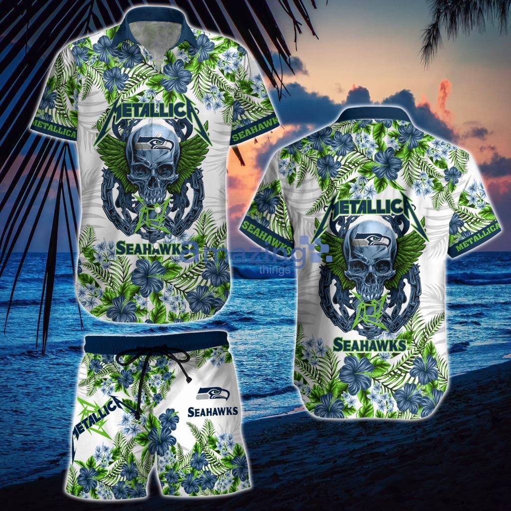 NFL Seattle seahawks -Metalica-Hawaii Shirt And Short