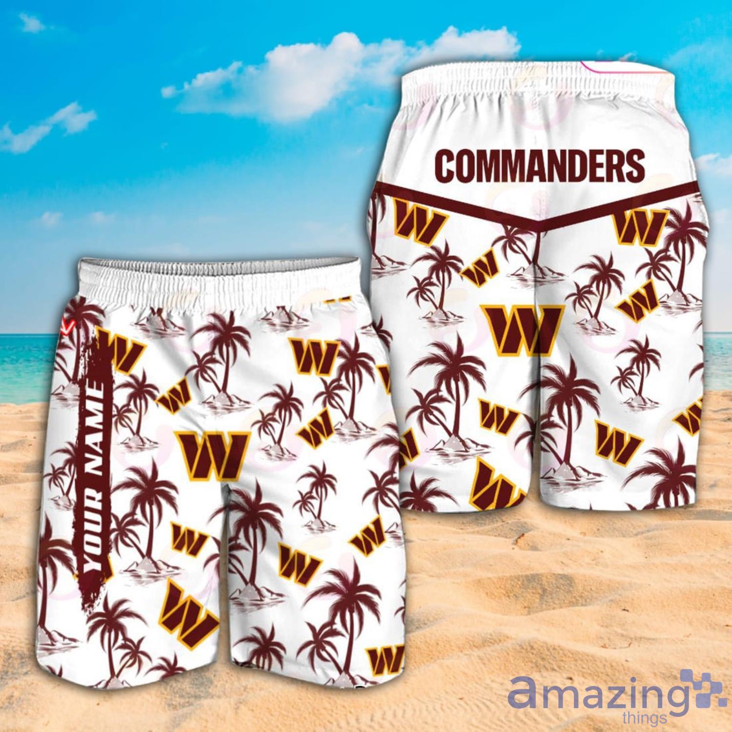 15% OFF Hot Washington Commanders Hawaiian Shirt Palm Tree Pattern