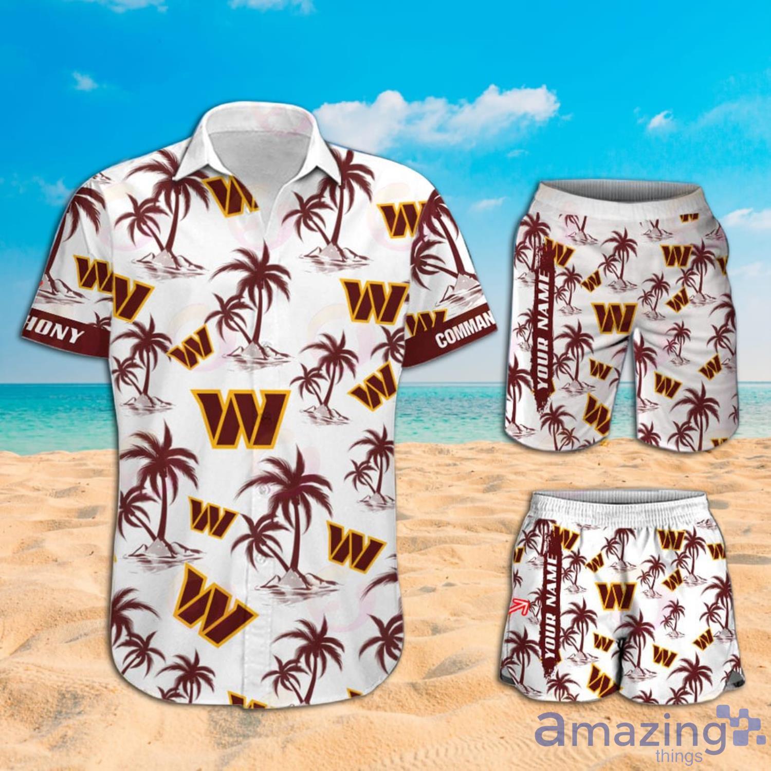 15% OFF Hot Washington Commanders Hawaiian Shirt Palm Tree Pattern