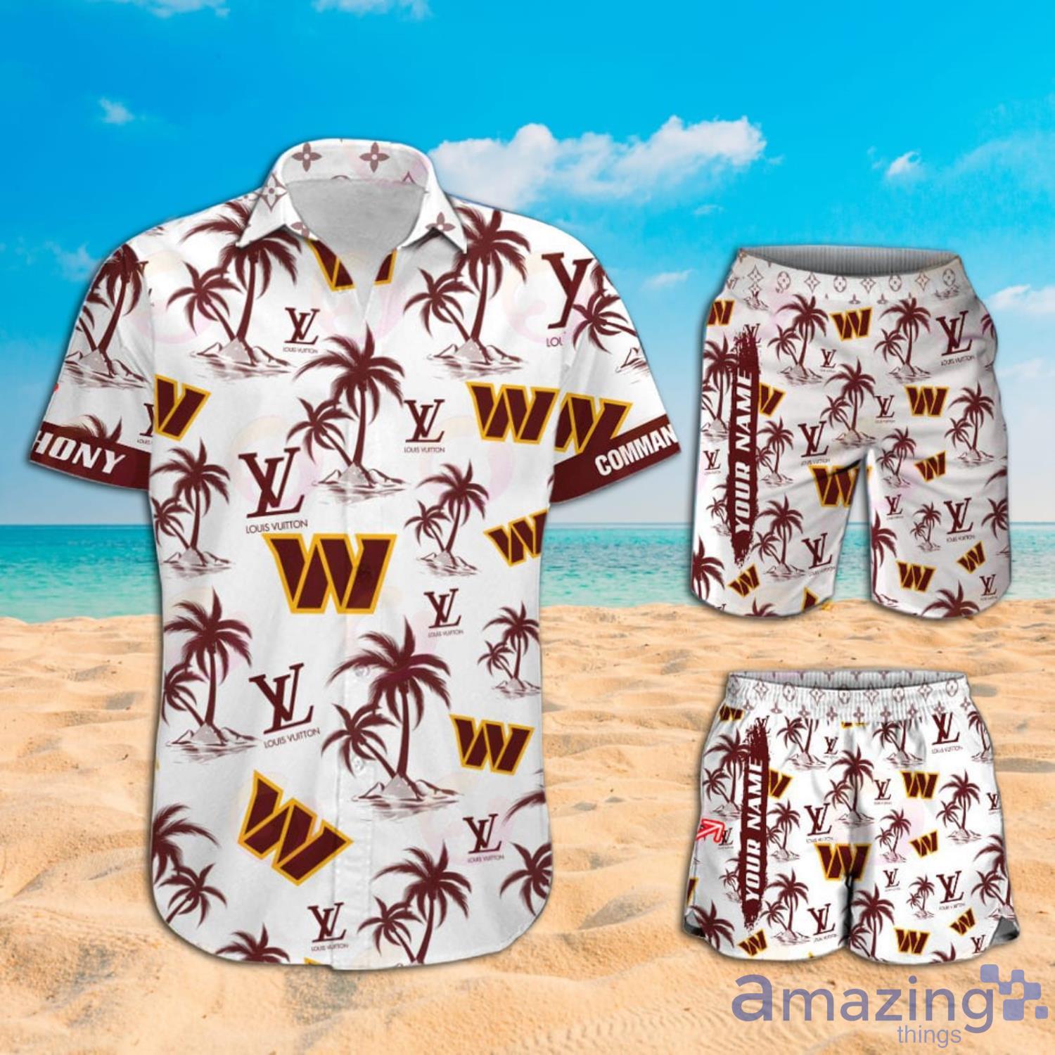 Washington Commanders NFL Logo Combo Hawaiian Shirt And Short